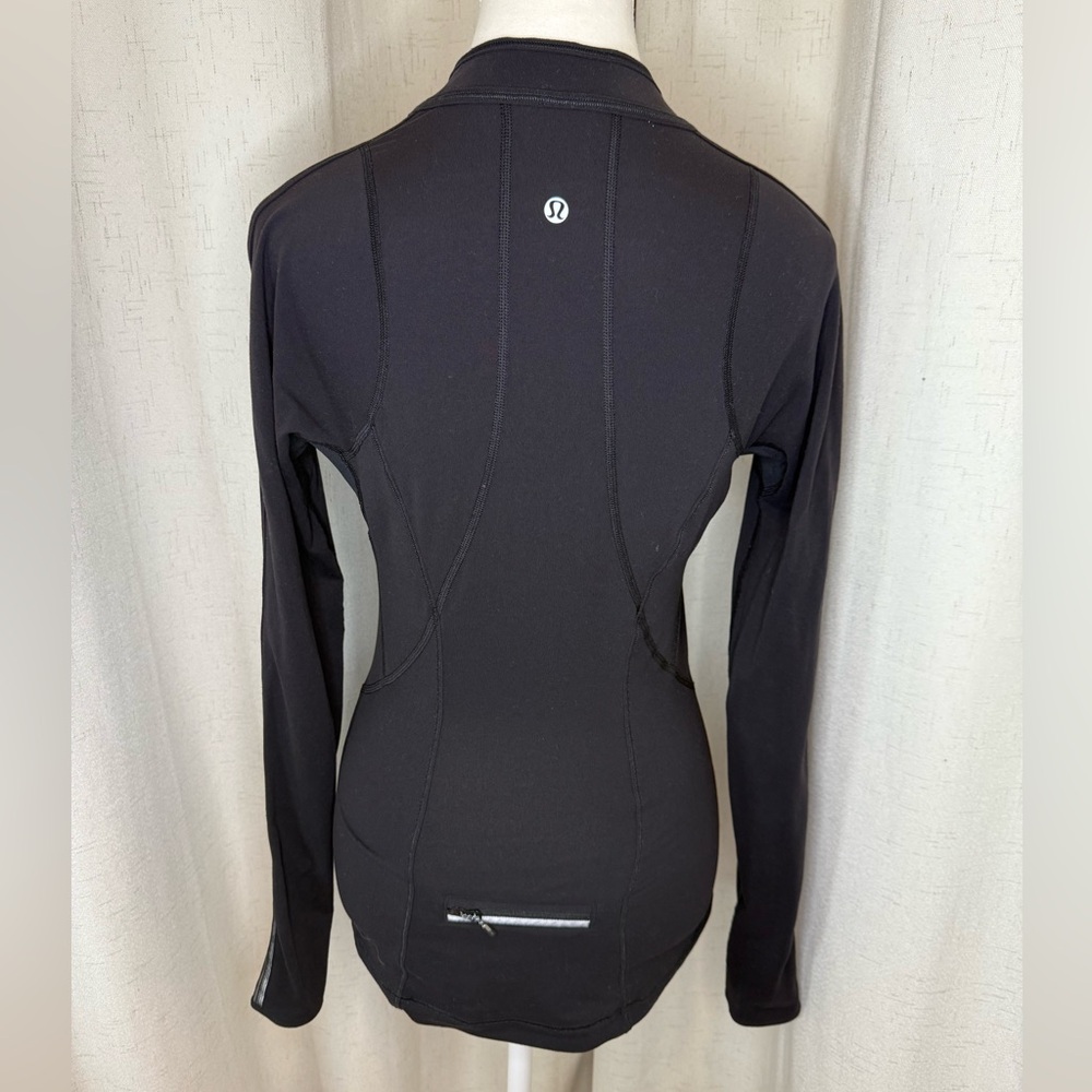 lululemon Black Rulu Women's Running Top Size 4 - Picture 1 of 5